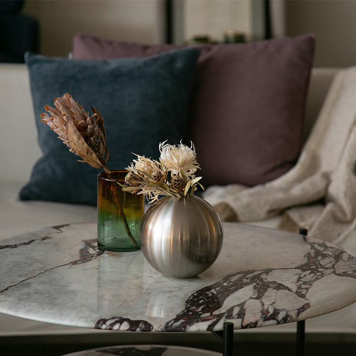 【能作NOUSAKU】銅圓球花瓶 - 銀色 | Nousaku Flower Vase - TAMA - Silver