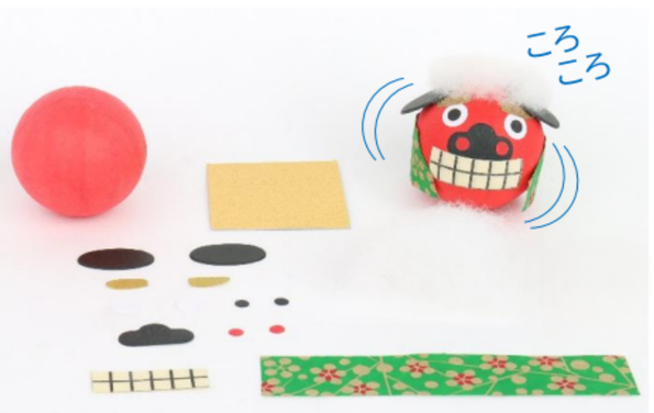 和紙 獅子舞 不倒翁DIY套裝(附指引圖)| Washi Korokoro Shishimai Craft Kit