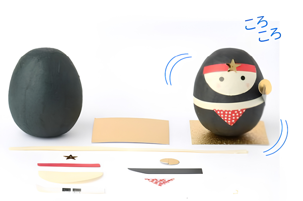 和紙忍者不倒翁DIY套裝(附指引圖)| Washi Korokoro Ninja Craft Kit