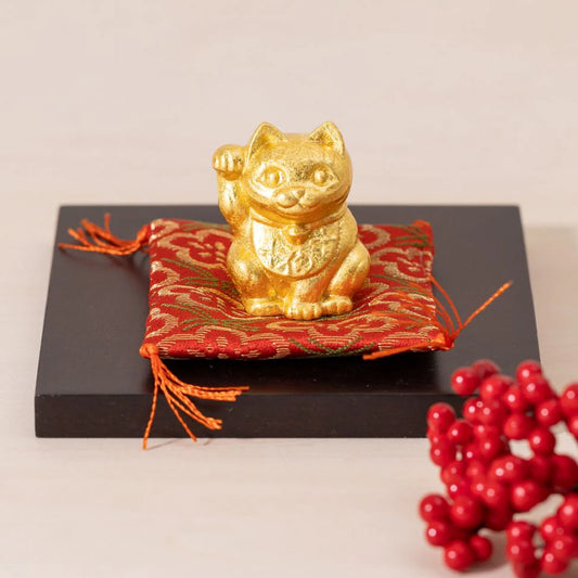 【能作NOUSAKU】圓福招財貓 - 金箔 | Nousaku Lucky Gold Maneki -Neko