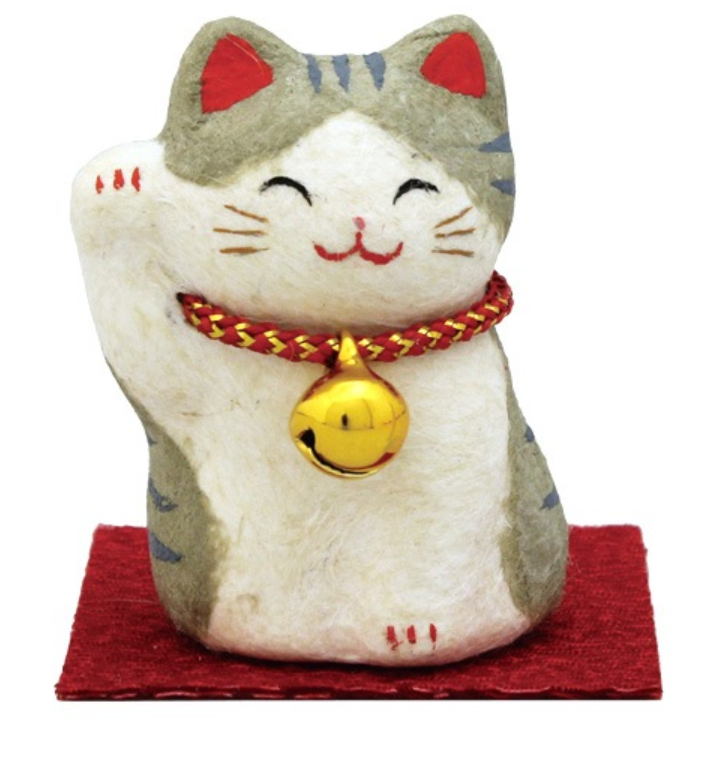 RYUKODO 日本和紙微笑招財貓（迷你） | RYUKODO Washi Smiling Lucky Cat (Mini)