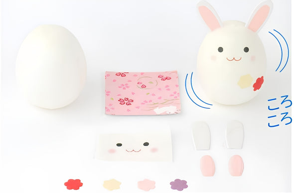和紙十二生肖- 兔 不倒翁DIY套裝（附指引圖）| Washi Korokoro Zodiac Rabbit Craft Kit