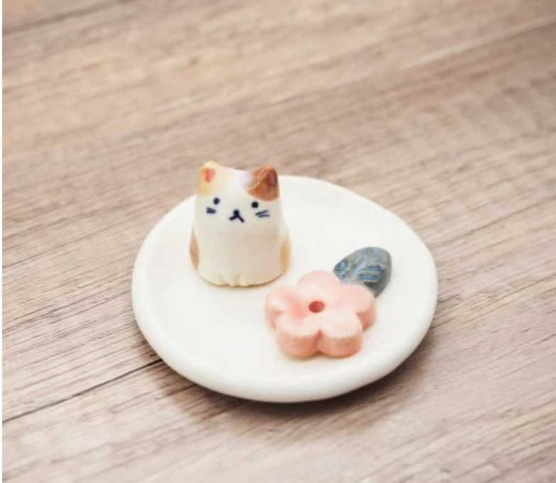 作舍 小花貓香立 | Craftman House Little Cat Incense Holder