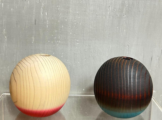 原木一輪插 - MARU |  Sphere Wood Vase