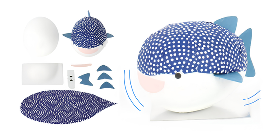 和紙 鯨鯊 不倒翁DIY套裝（附指引圖）| Washi Korokoro Whale Shark Craft Kit
