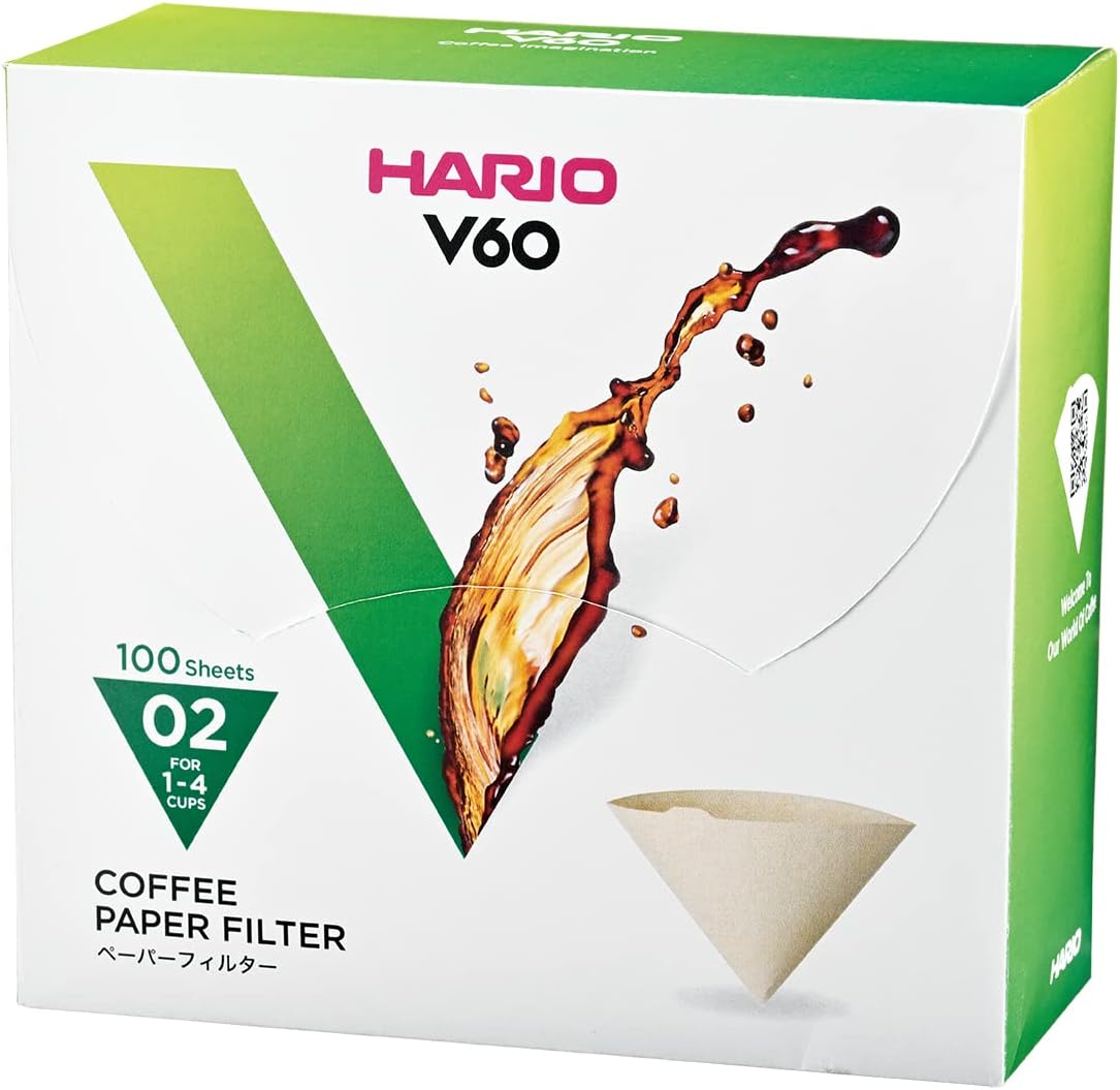 【HARIO】HARIO V60 咖啡濾紙100張 白色 V01 | HARIO V60 Coffee Paper Filter 100 Sheets White V01