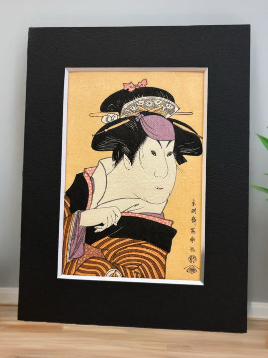 東洲齋寫樂「四代岩井半四郎的浮世之助下女實際上是左馬之助的妹妹佐枝」| 東洲斎写楽「四代岩井半四郎の浮世之助下女さん実は左馬之助妹さえだ」