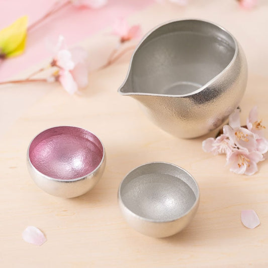 【能作NOUSAKU】櫻舞春醉小圓酒器禮盒 | Nousaku Sake Set - SAKURA