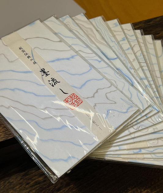 越前和紙 墨流しはがき (5枚入) | Echizen Washi Marbled Postcard (5 pcs)