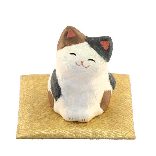 RYUKODO 和紙金運招財貓| Ryukodo Red&White Washi Lucky Cat (Mini)