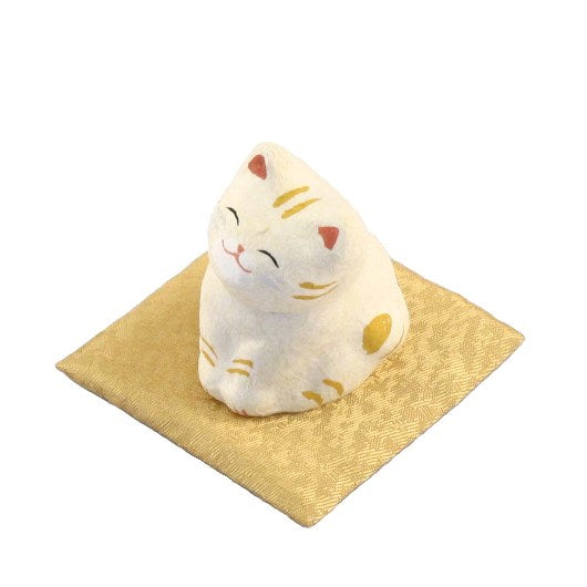 RYUKODO 和紙金運招財貓| Ryukodo Red&White Washi Lucky Cat (Mini)
