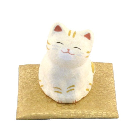 RYUKODO 和紙金運招財貓| Ryukodo Red&White Washi Lucky Cat (Mini)
