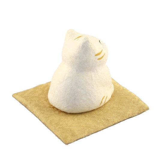 RYUKODO 和紙金運招財貓| Ryukodo Red&White Washi Lucky Cat (Mini)