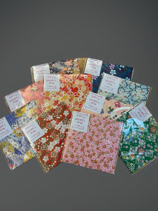 桜おりがみ - Washi Sakura Origami Paper (15cm, 12P)