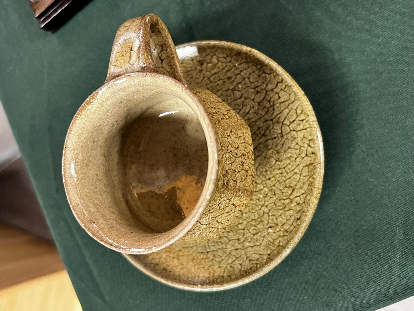 樂久登窯 咖啡杯連碟 (啡杏) | Rakutogama Coffee Cup with Saucer Set (Brown Beige)