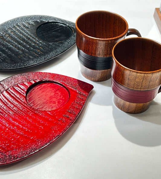 漆木紋咖啡杯套裝 | Lacquer Wood Coffee Cup Set