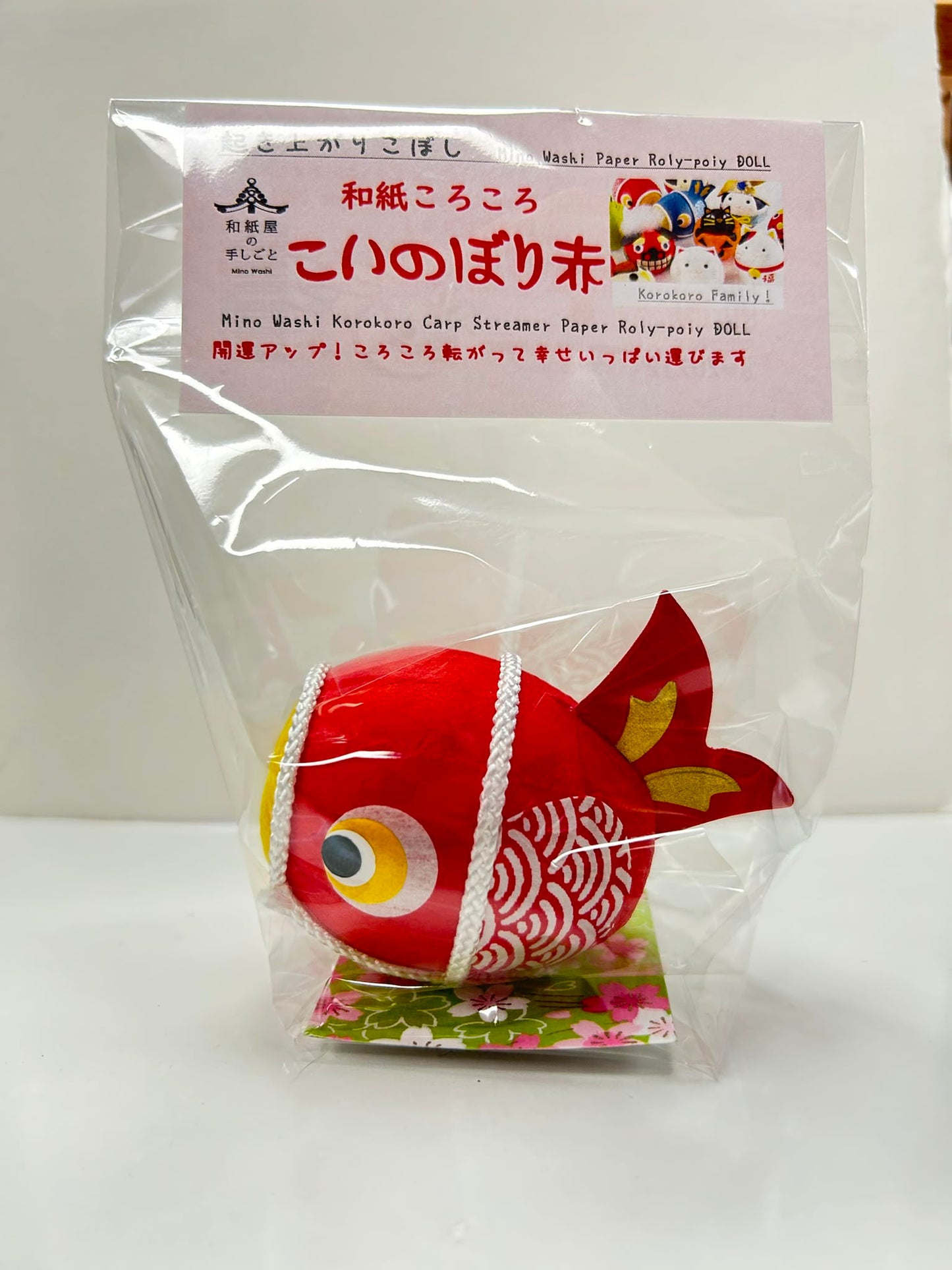美濃和紙不倒翁鯉魚娃娃 | Mino Washi Paper Roly-poly Doll