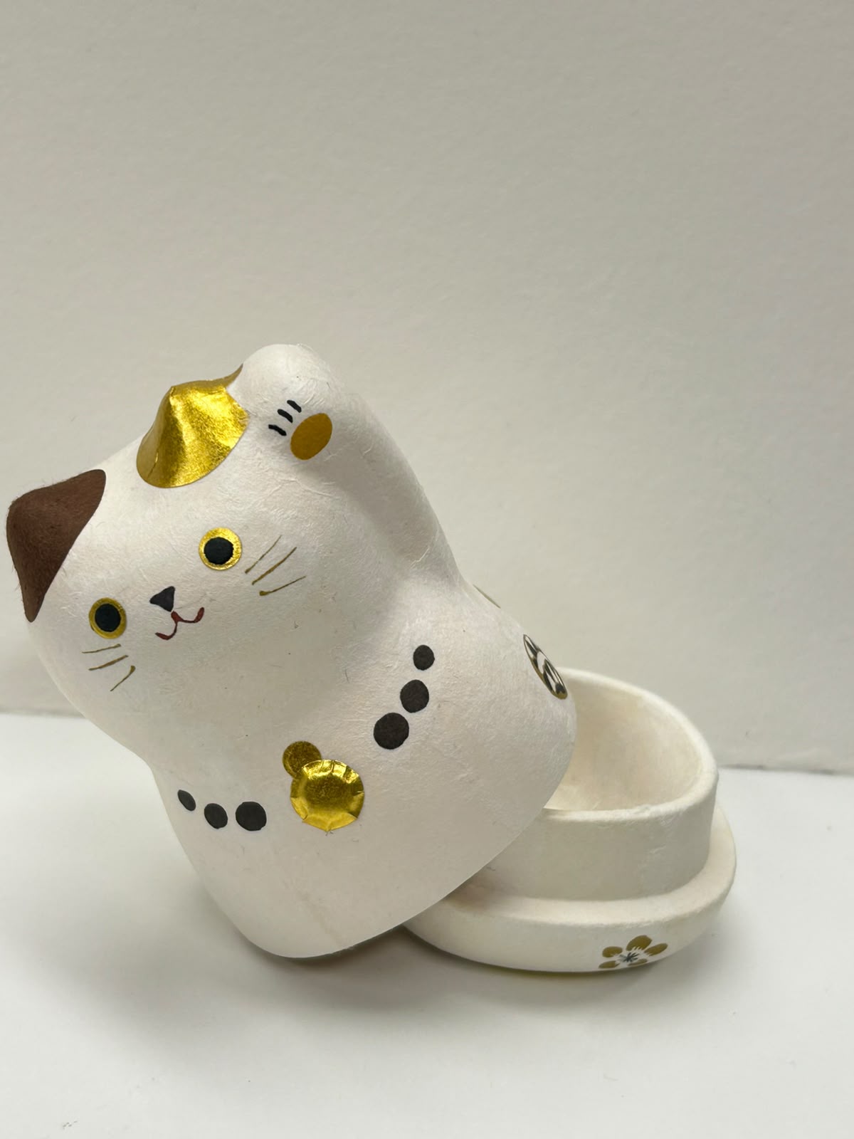 美濃和紙包陶瓷招財貓（中）| Mino Washi Wrapped Ceremic Maneki (M)