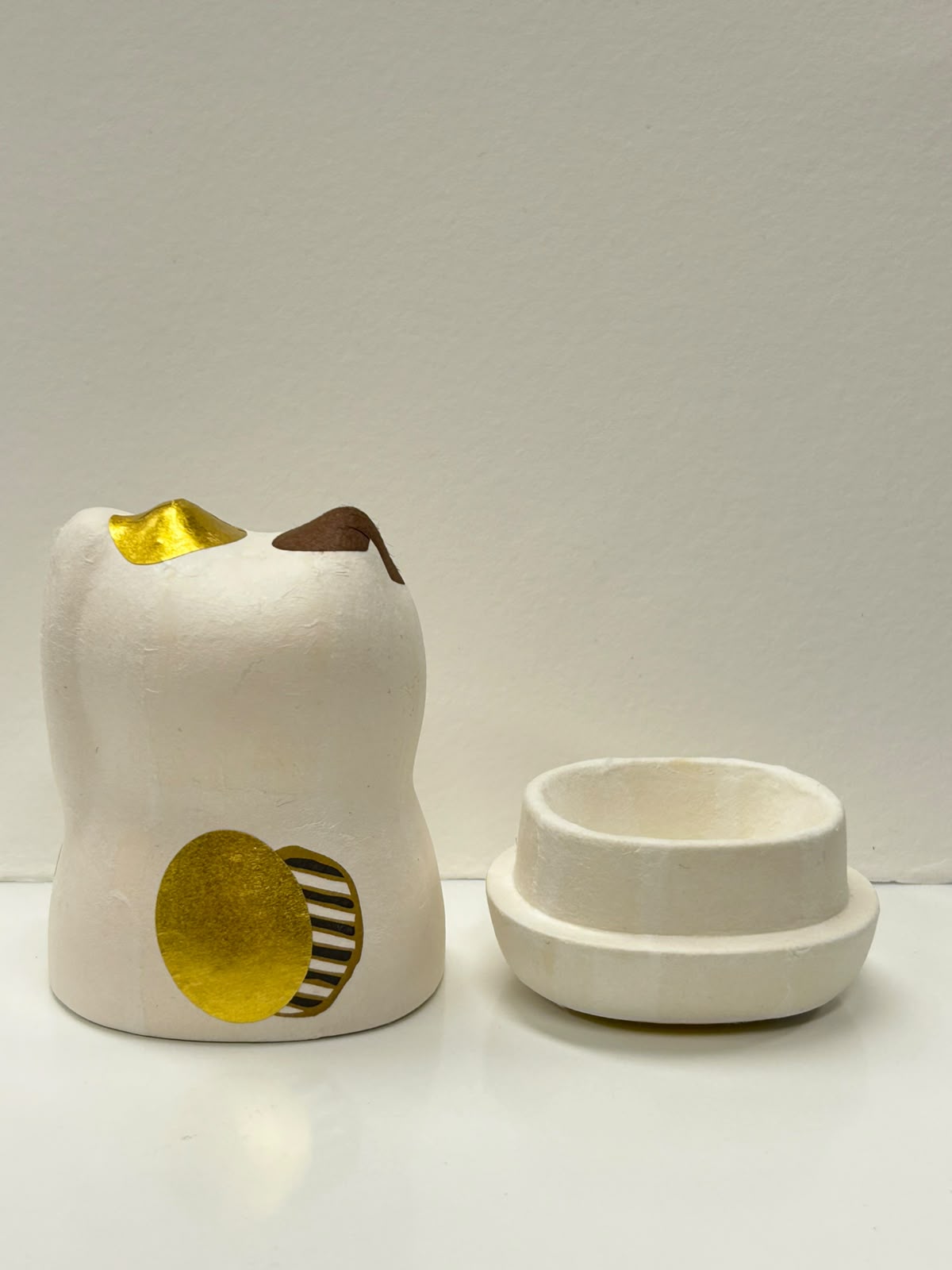 美濃和紙包陶瓷招財貓（中）| Mino Washi Wrapped Ceremic Maneki (M)