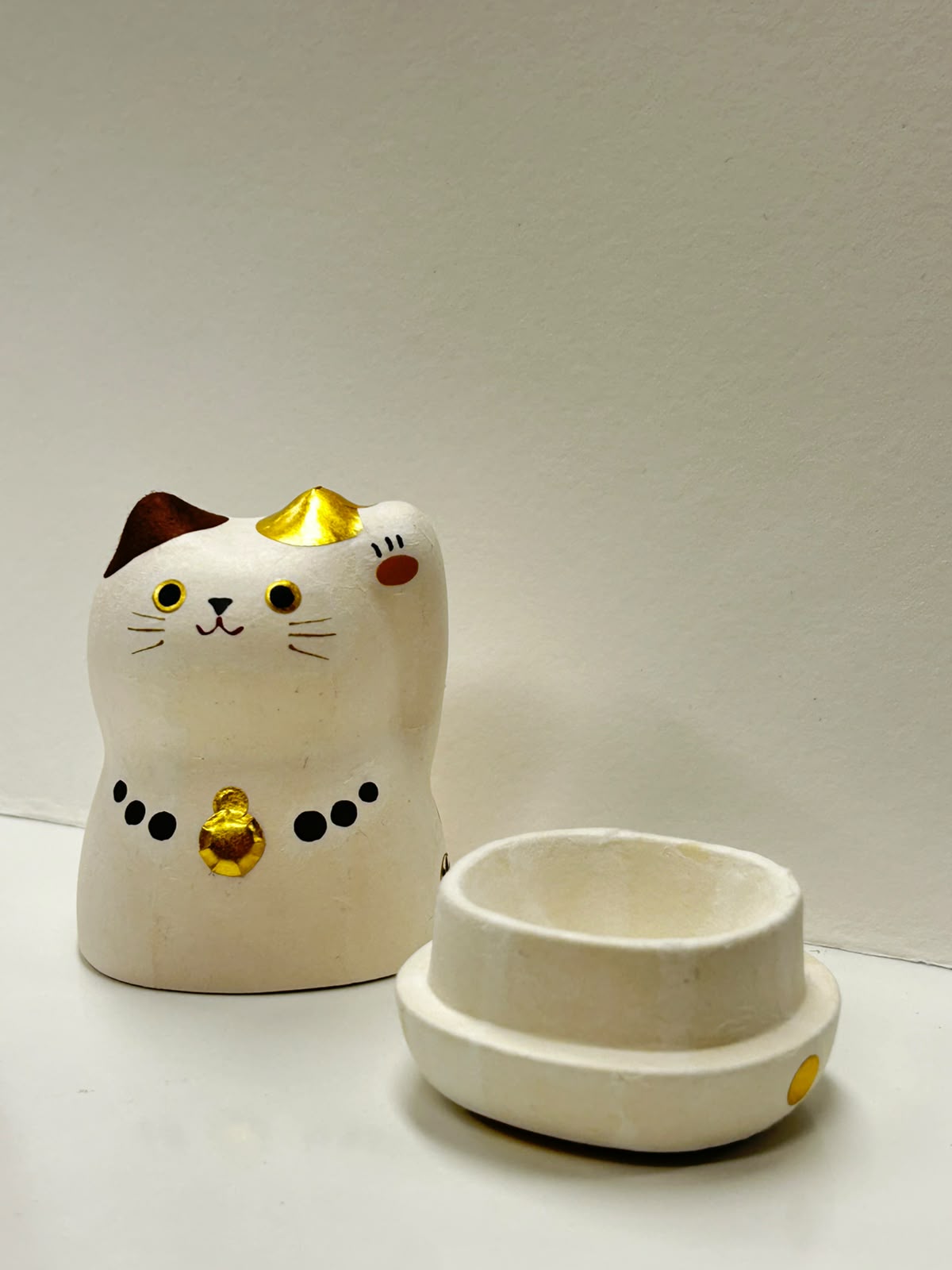 美濃和紙包陶瓷招財貓（中）| Mino Washi Wrapped Ceremic Maneki (M)