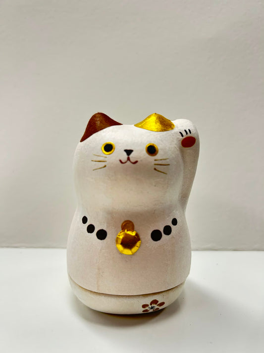美濃和紙包陶瓷招財貓（中）| Mino Washi Wrapped Ceremic Maneki (M)