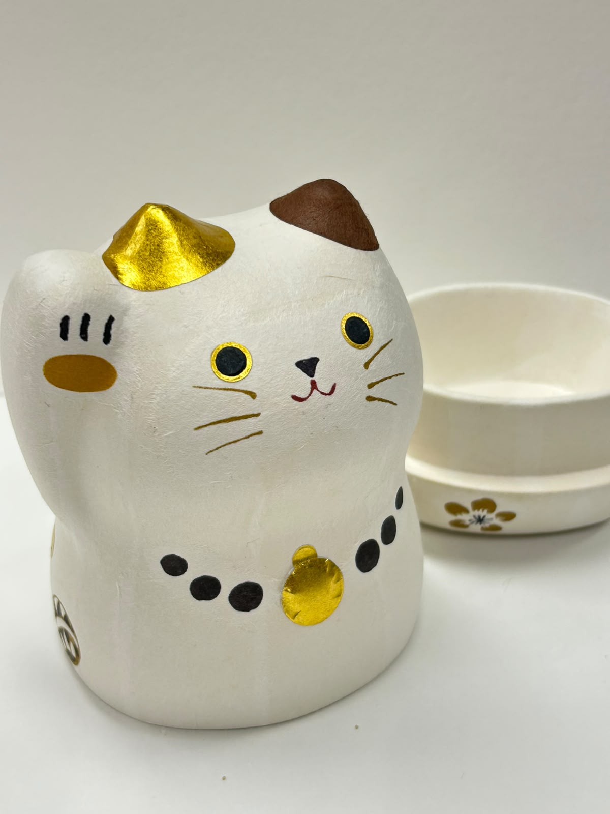 美濃和紙包陶瓷招財貓（大）| Mino Washi Wrapped Ceremic Maneki (L)