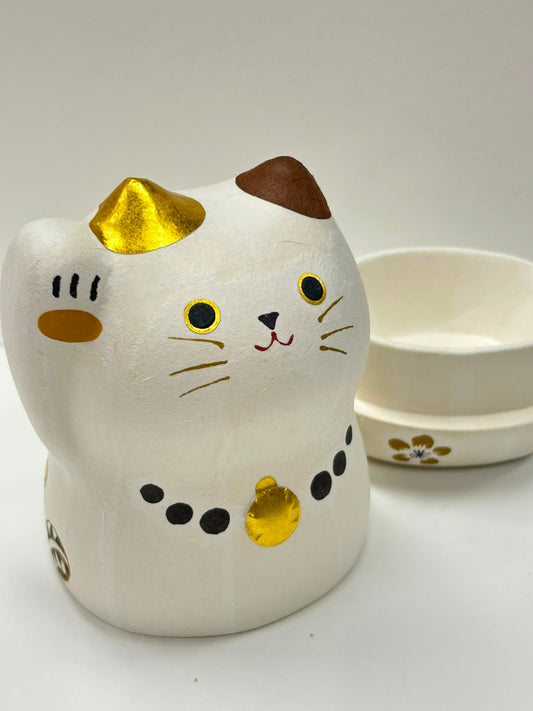 美濃和紙包陶瓷招財貓（大）| Mino Washi Wrapped Ceremic Maneki (L)