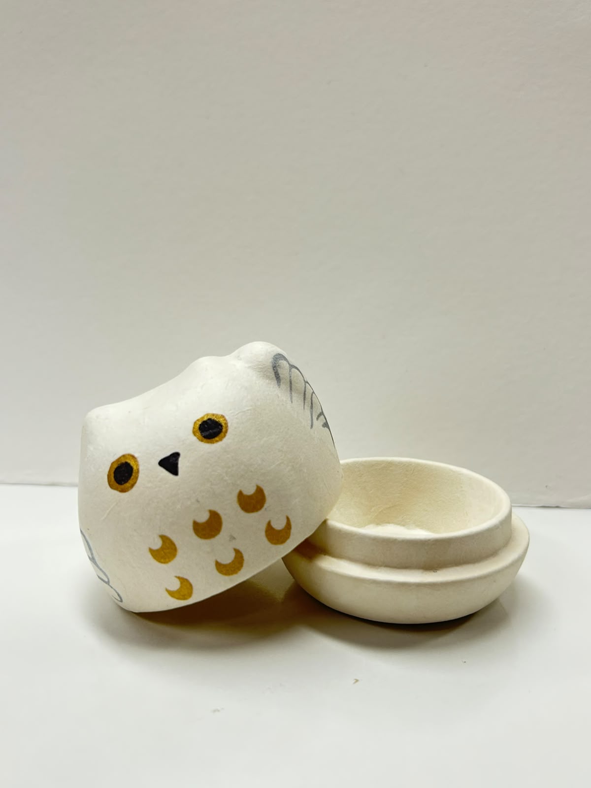 美濃和紙包陶瓷美濃招財貓頭鷹（中）| Mino Washi Wrapped Ceremic Lucky Owl (M)