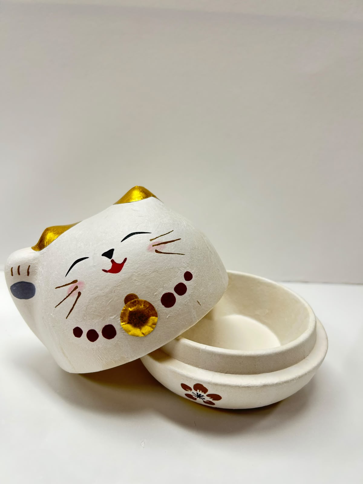 和紙包美濃陶瓷美濃招財貓（大）| Mino Washi Wrapped Ceremic Lucky Cat (L)