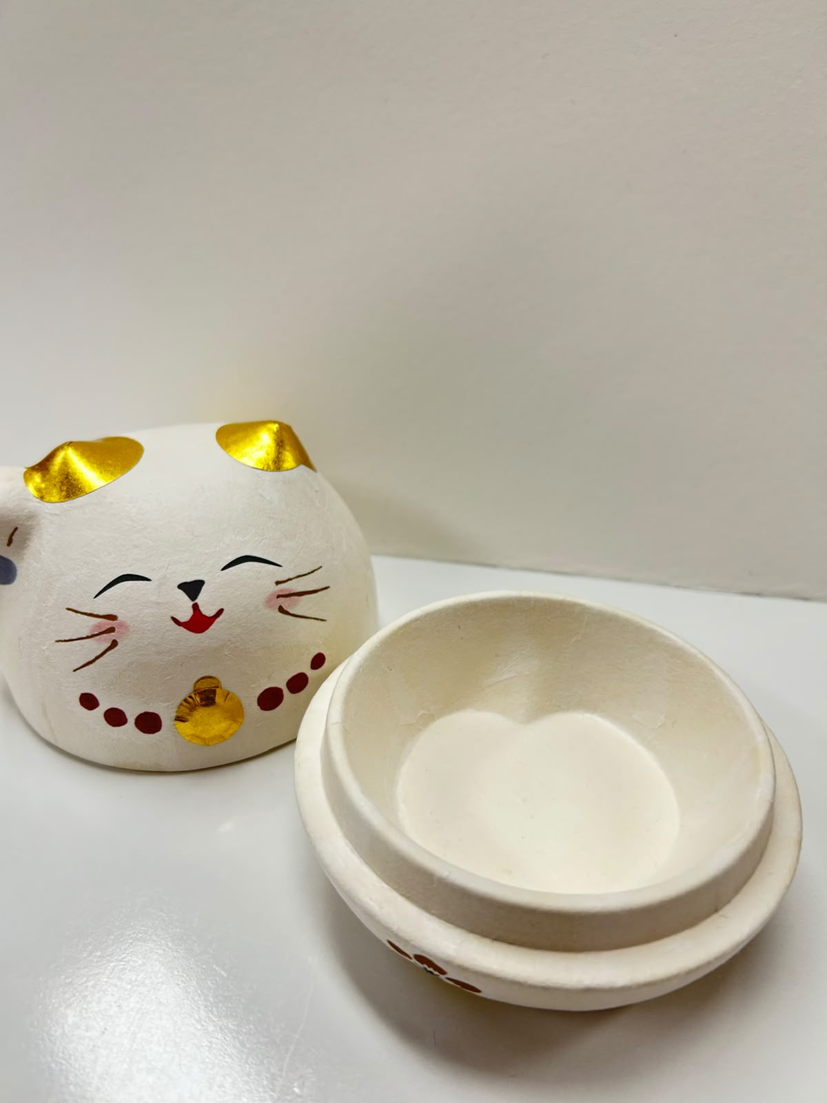 和紙包美濃陶瓷美濃招財貓（大）| Mino Washi Wrapped Ceremic Lucky Cat (L)
