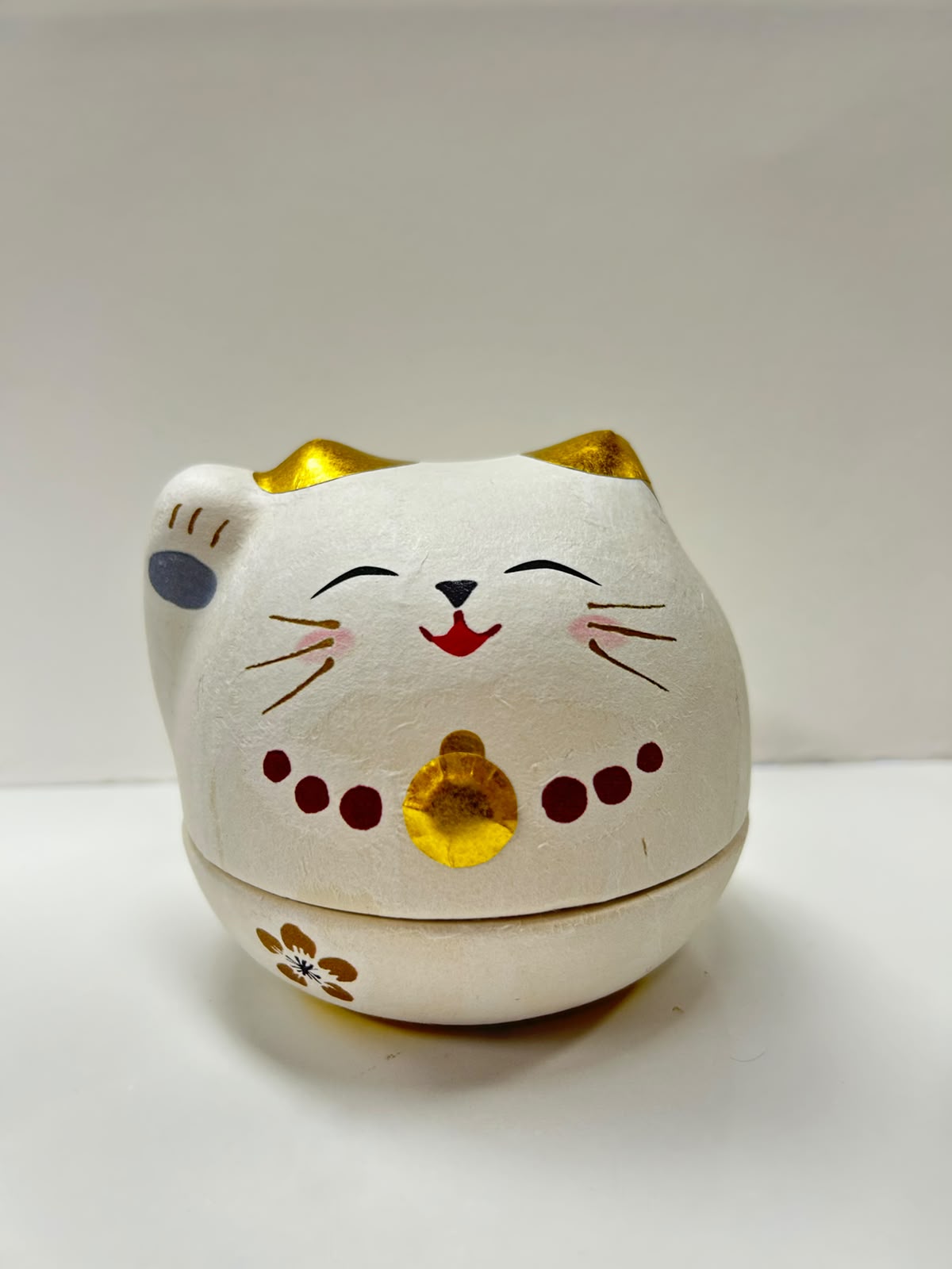和紙包美濃陶瓷美濃招財貓（大）| Mino Washi Wrapped Ceremic Lucky Cat (L)