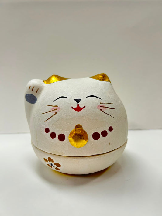 和紙包美濃陶瓷美濃招財貓（大）| Mino Washi Wrapped Ceremic Lucky Cat (L)
