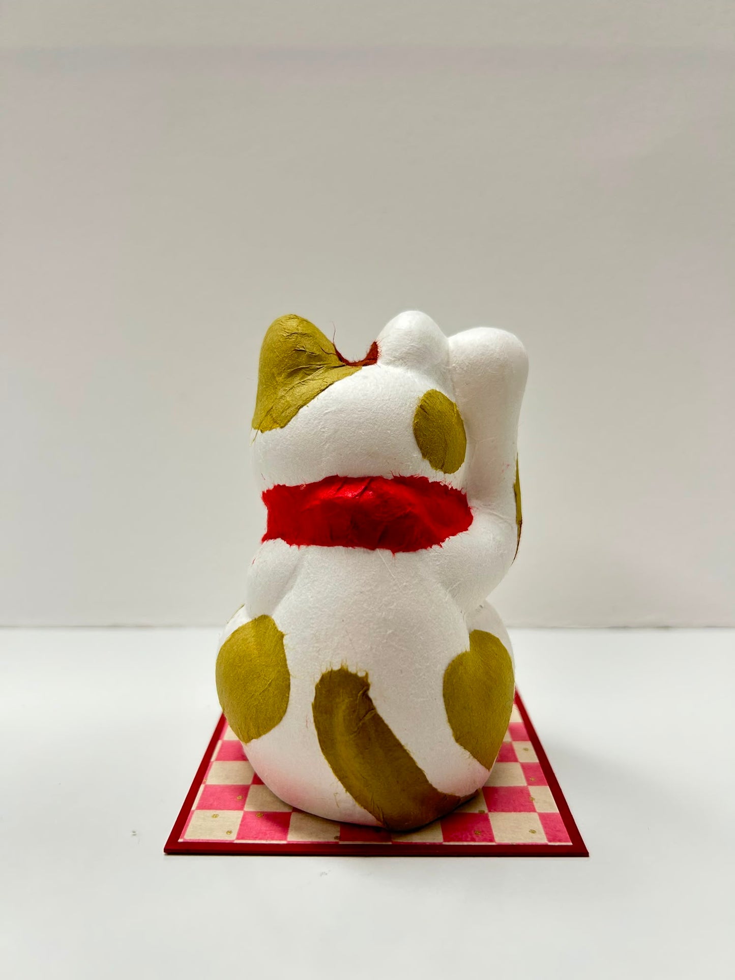 美濃和紙手貼陶瓷人形招財貓 | Mino Washi Paper Hand-Covered Ceramic Maneki Neko