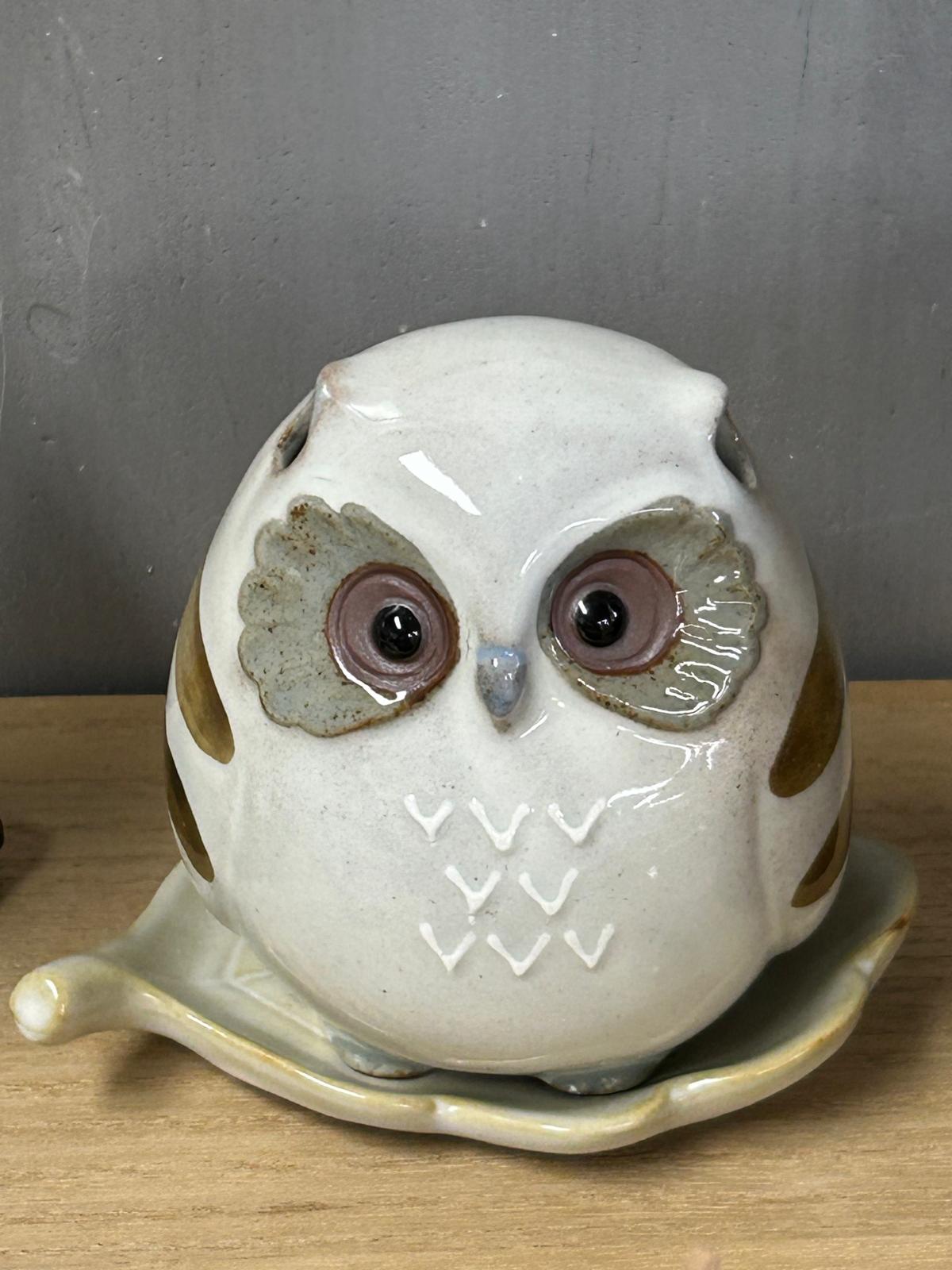 貓頭鷹陶瓷線香座 | Owl Ceramic Incense Stand