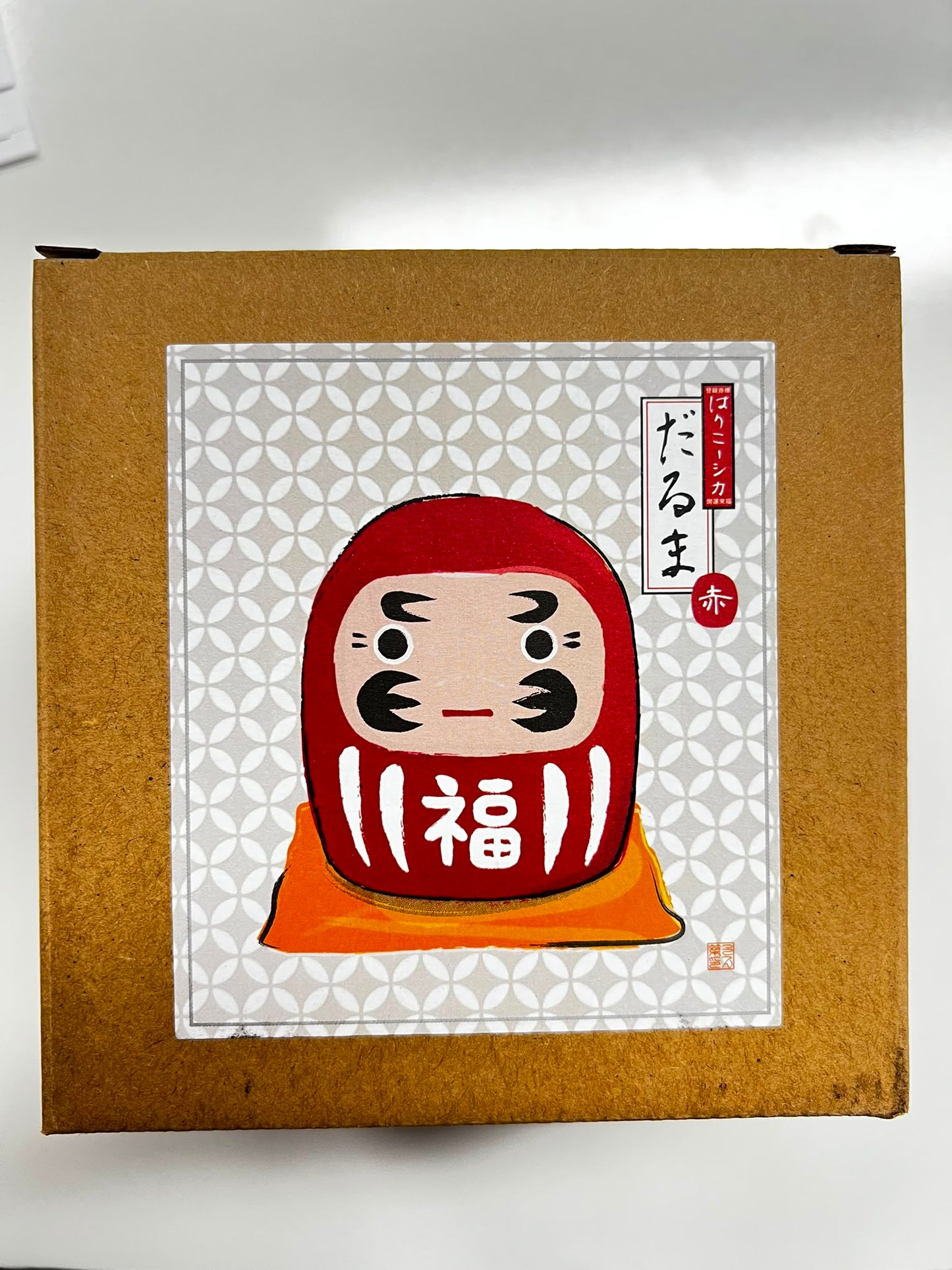 和紙赤達摩套娃娃 | Washi Paper Red Daruma Nesting Doll