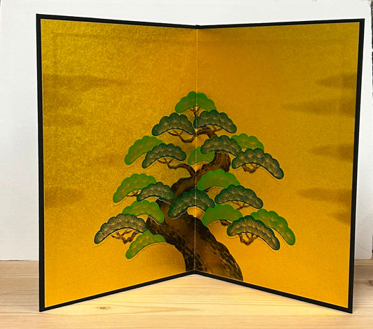 作舍 鎏金折疊屏風(三階松) | Craftman House Gilt folding Screen (three-storied pine tree)