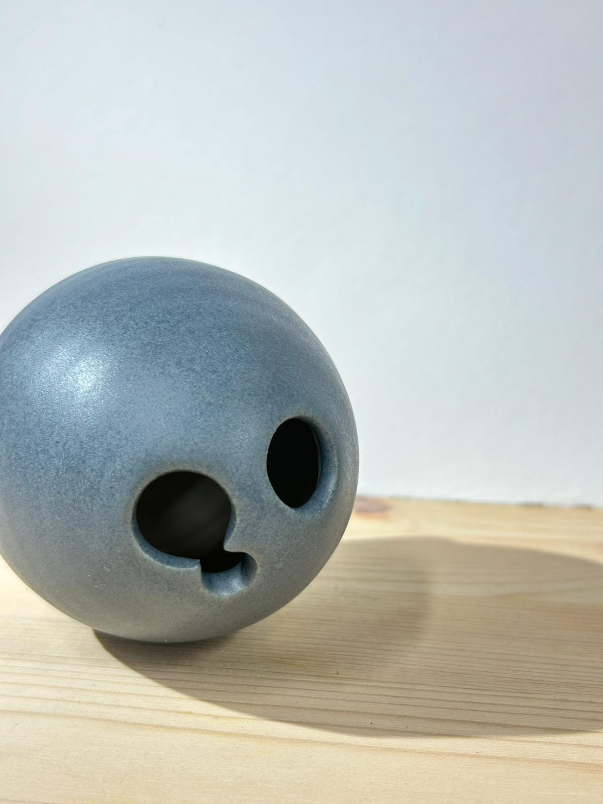 信楽燒 花玉子靛藍鼠迷你花瓶 | Shigaraki Ware Hana-Tamago Indigo Rat Mini Hanabana Vase