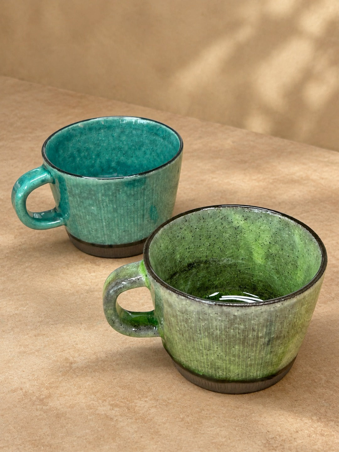 美濃燒 綠松石色/橄欖綠色馬克杯  | Mino Ware Turquoise / Olive Green Mug