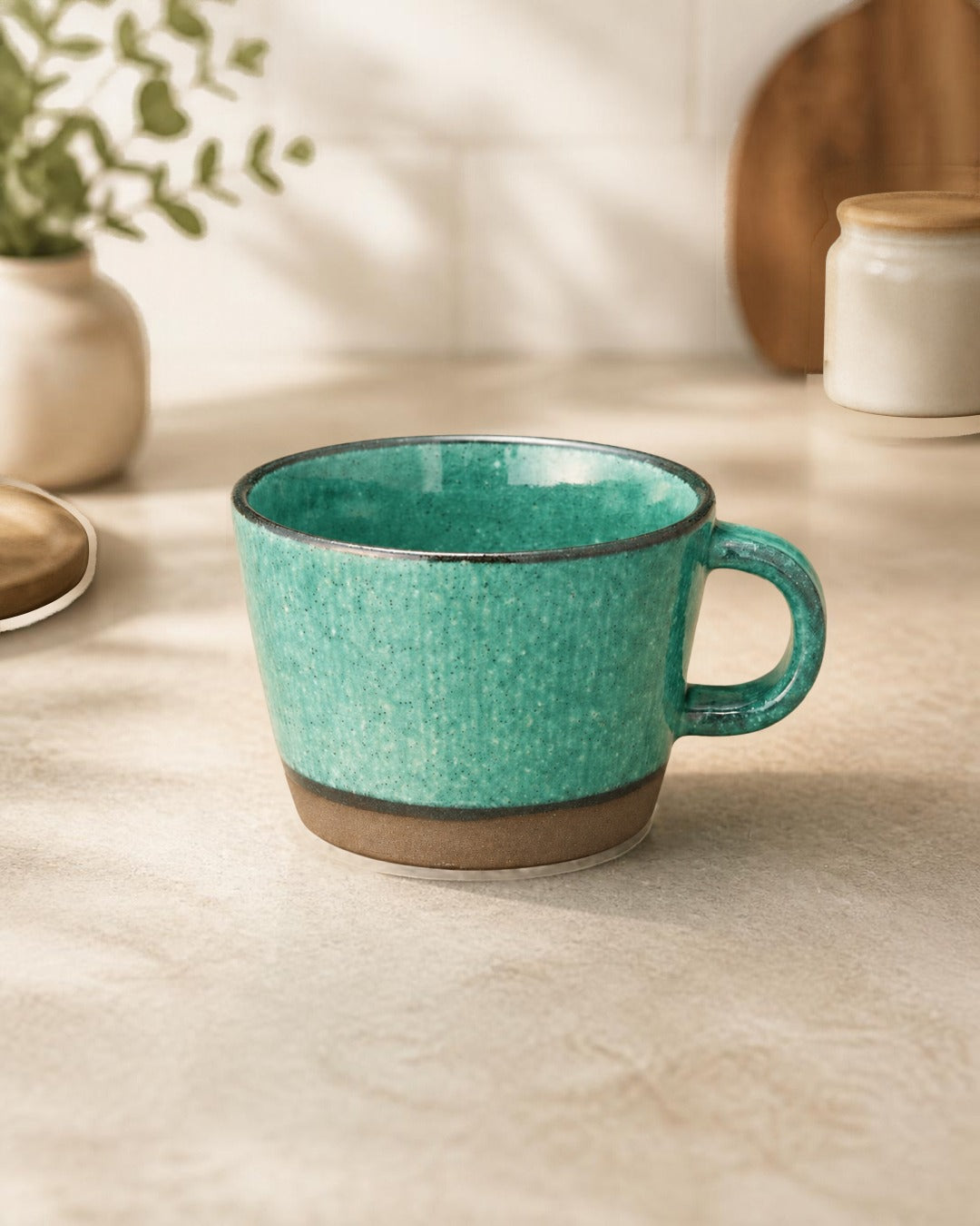 美濃燒 綠松石色/橄欖綠色馬克杯  | Mino Ware Turquoise / Olive Green Mug