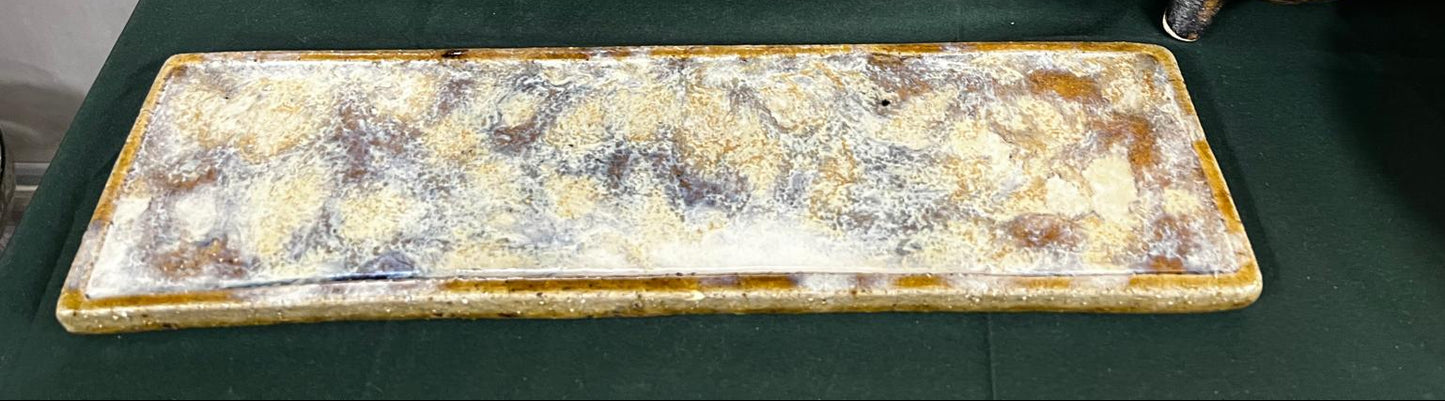 樂久登窯 長方皿 藍 | Rakutogama Rectangular Plate (Blue)