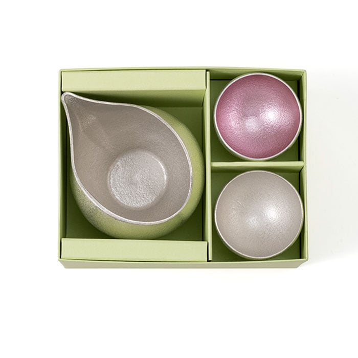 【能作NOUSAKU】櫻舞春醉小圓酒器禮盒 | Nousaku Sake Set - SAKURA
