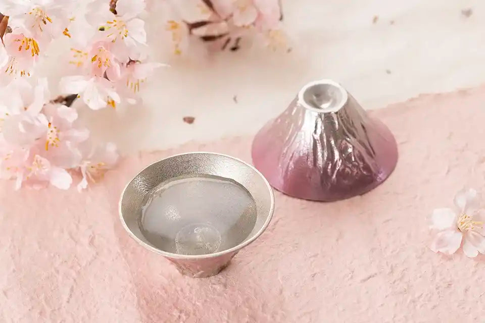 【能作NOUSAKU】櫻色富士山清酒杯 | Nousaku Sake Cup - Sakura FUJI
