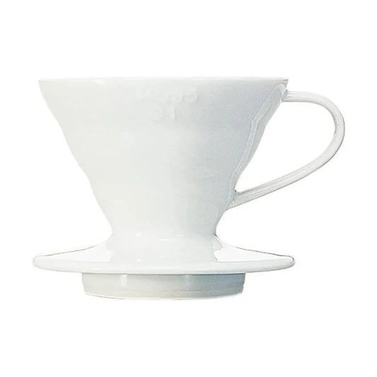 【HARIO】HARIO V60 01 陶瓷手沖咖啡濾杯 白色 VDCR-01-W | HARIO V60 Dripper 01 Ceramic White VDCR-01-W