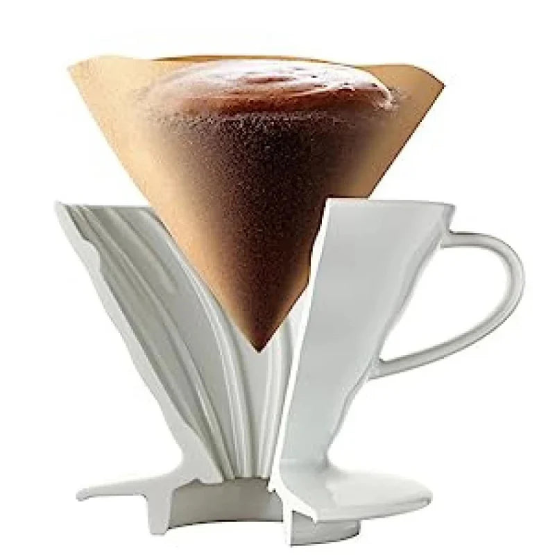 【HARIO】 HARIO V60 01 陶瓷手沖咖啡濾杯 白色VDCR-01-W | HARIO V60 滴頭 01 陶瓷白 VDCR-01-W