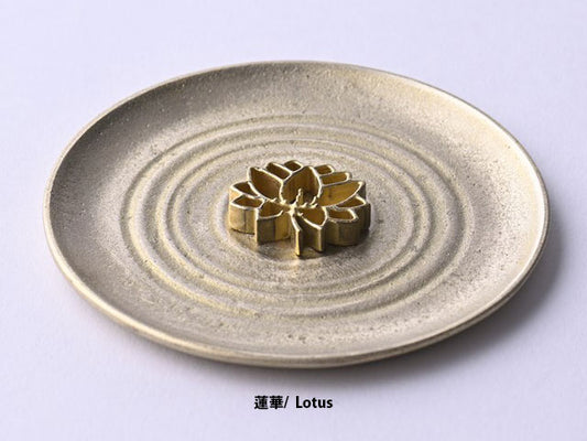 【銀雅堂】香立 蓮華 (連碟) | Gingado Lotus Incense Holder (with Plates)